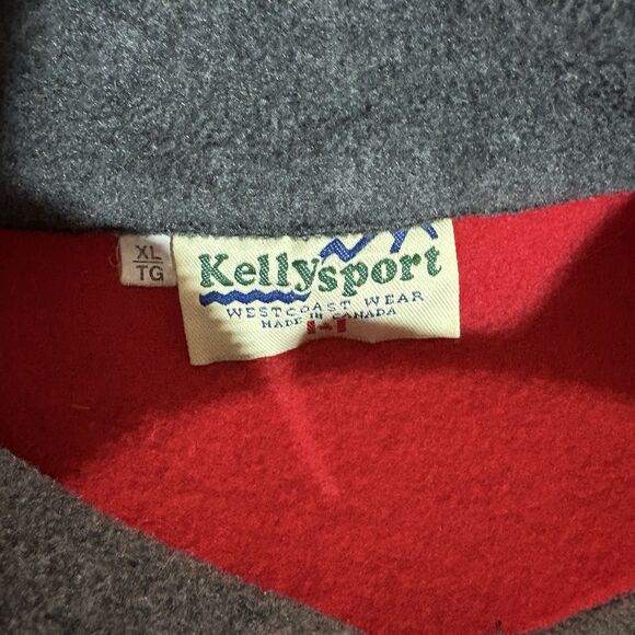 Kellysport Mens XL Fleece Jacket Red Full Zip Outdoor Warm Layer Casual Outerwea - Picture 3 of 6